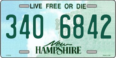 NH license plate 3406842