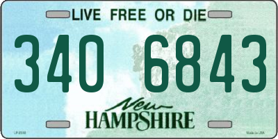 NH license plate 3406843