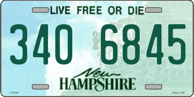 NH license plate 3406845