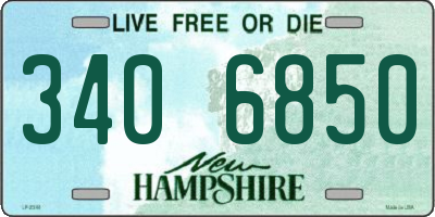 NH license plate 3406850