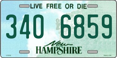 NH license plate 3406859