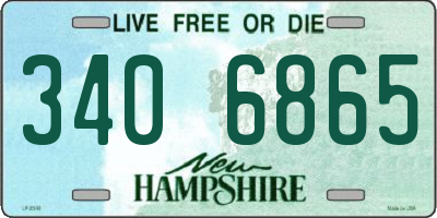 NH license plate 3406865