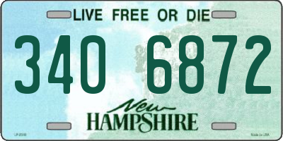 NH license plate 3406872