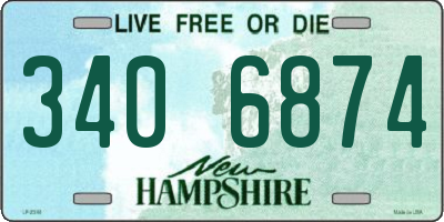 NH license plate 3406874