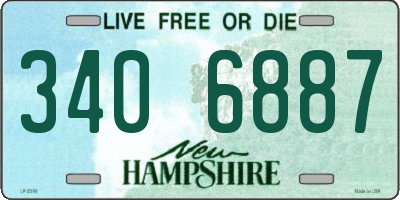 NH license plate 3406887