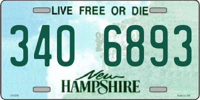 NH license plate 3406893