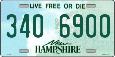 NH license plate 3406900