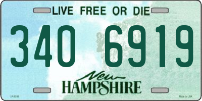 NH license plate 3406919