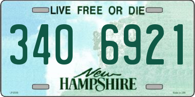 NH license plate 3406921