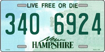 NH license plate 3406924