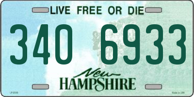 NH license plate 3406933