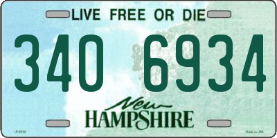 NH license plate 3406934