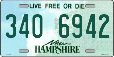 NH license plate 3406942