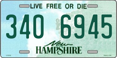 NH license plate 3406945