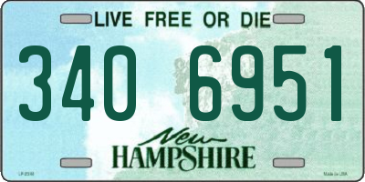 NH license plate 3406951