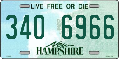 NH license plate 3406966