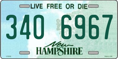 NH license plate 3406967