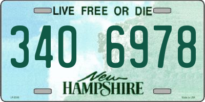 NH license plate 3406978