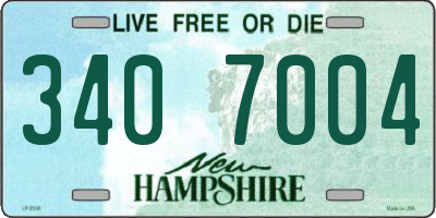 NH license plate 3407004