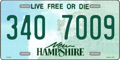 NH license plate 3407009