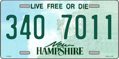 NH license plate 3407011