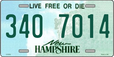 NH license plate 3407014