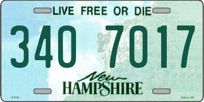 NH license plate 3407017