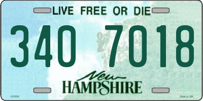 NH license plate 3407018