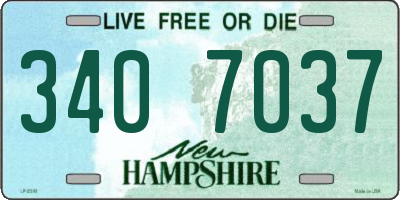 NH license plate 3407037