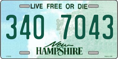 NH license plate 3407043