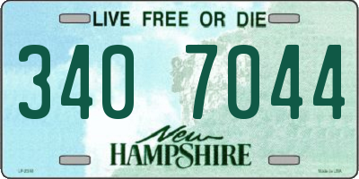 NH license plate 3407044