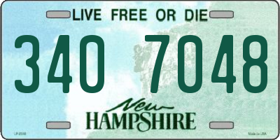 NH license plate 3407048