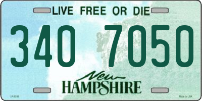 NH license plate 3407050
