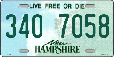 NH license plate 3407058