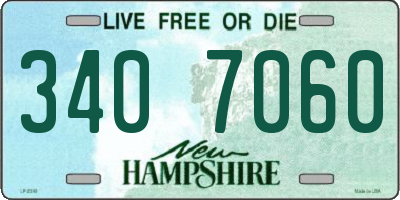 NH license plate 3407060