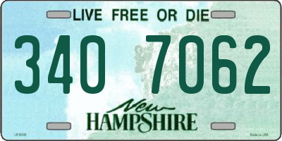 NH license plate 3407062