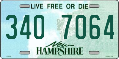 NH license plate 3407064