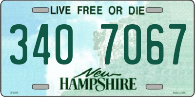 NH license plate 3407067