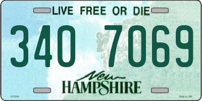 NH license plate 3407069