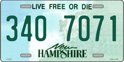NH license plate 3407071