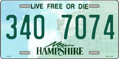 NH license plate 3407074
