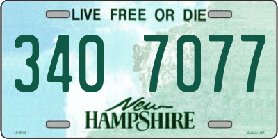 NH license plate 3407077