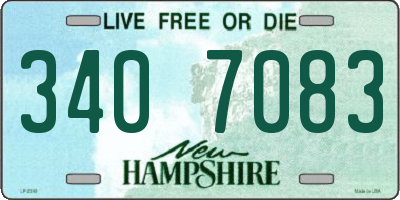 NH license plate 3407083