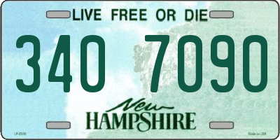 NH license plate 3407090
