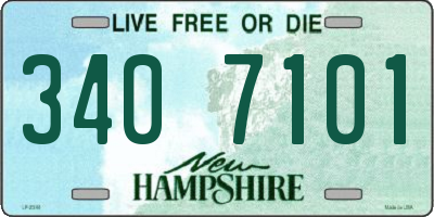 NH license plate 3407101