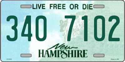 NH license plate 3407102