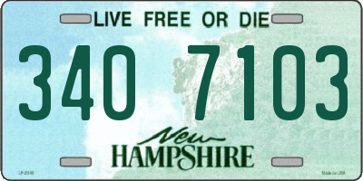 NH license plate 3407103
