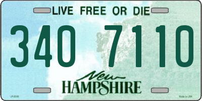 NH license plate 3407110