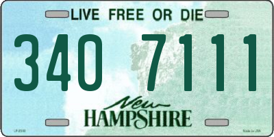 NH license plate 3407111