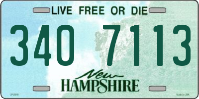 NH license plate 3407113